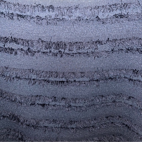 Zara Fringe Long Sleeve Black and White Top Small - Picture 3 of 5